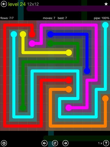 Flow Free Extreme Pack 12x12 Level 24 .